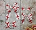 England Flag  Various Styles of St George Flag Inspired Hair Bow Clip - Girls Hair Accessory - Barrette - Hair Tie -Gift 