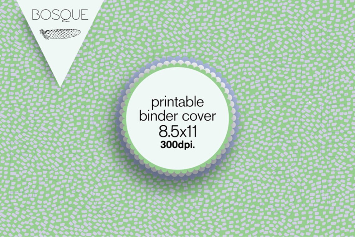 Printable Binder Cover Insert. Blank Labels. Green Nature | Etsy