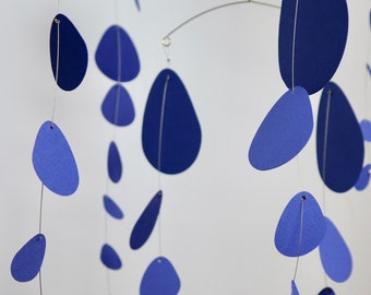 Blue Kinetic Mobile - Modern Mobile - Gift Ideas - Hanging Mobile