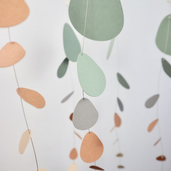 Mint-Brown-Kraft  - Kinetic Mobile earth tones