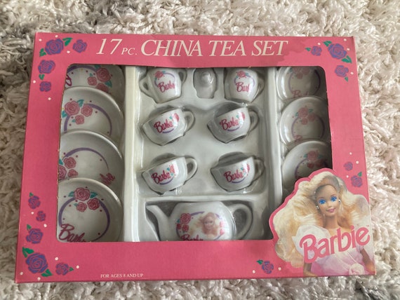 17 Piece China Tea Set Barbie 1992 3335 9 New in Box All Pieces Intact Etsy