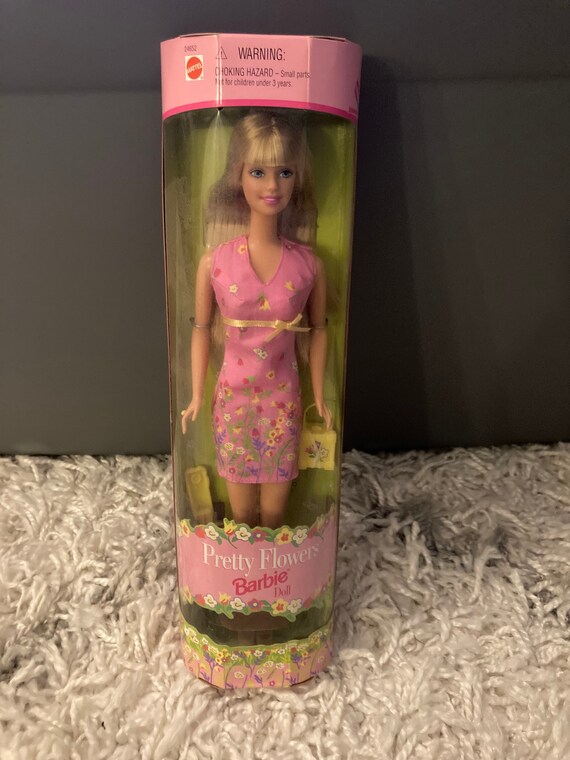 Pretty Flowers Barbie 24652 1999 New in Box Accessories Included Etsy