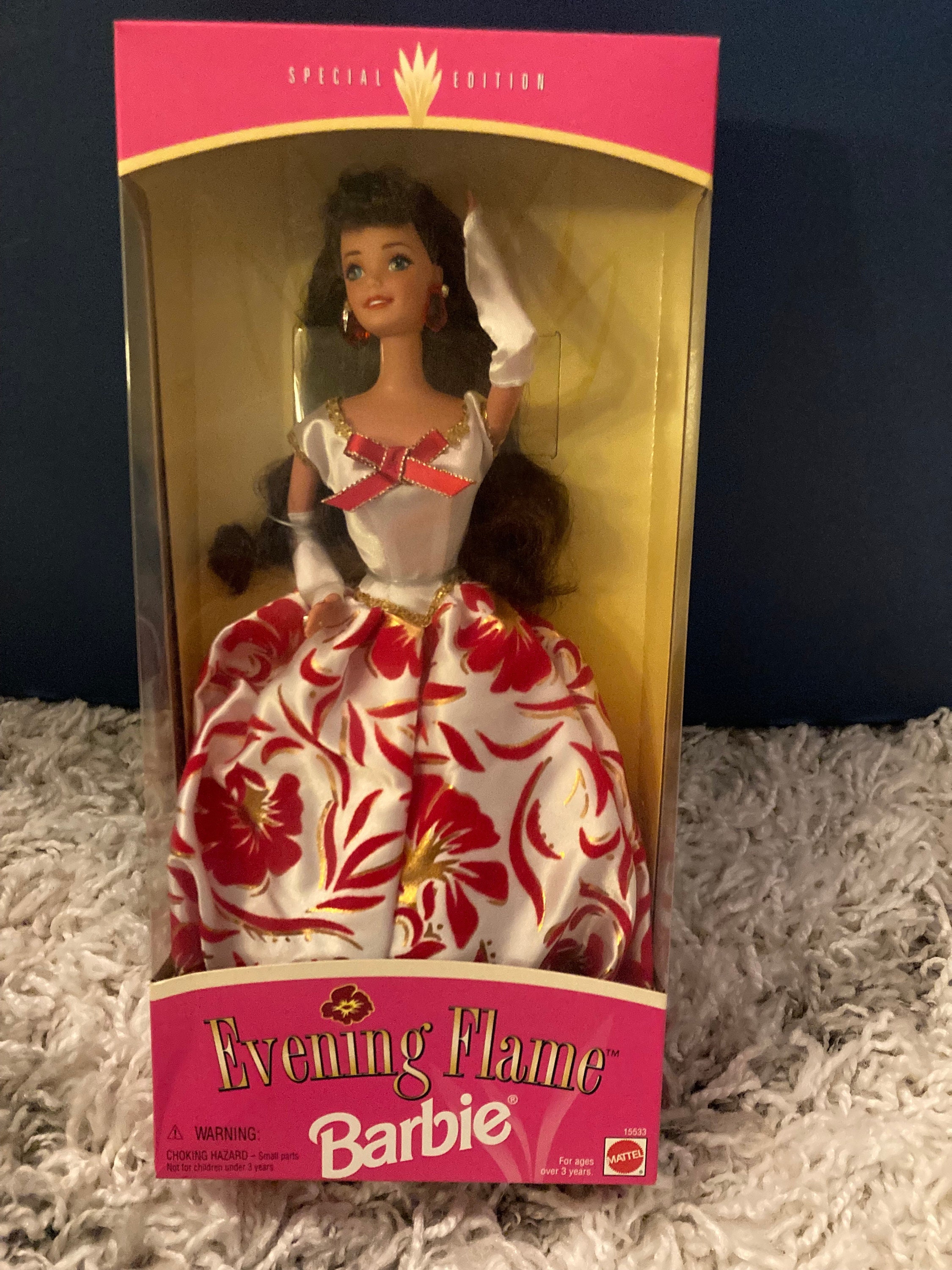 Evening Flame Barbie Special Edition Dark Hair 1995 15533 New in Box Etsy