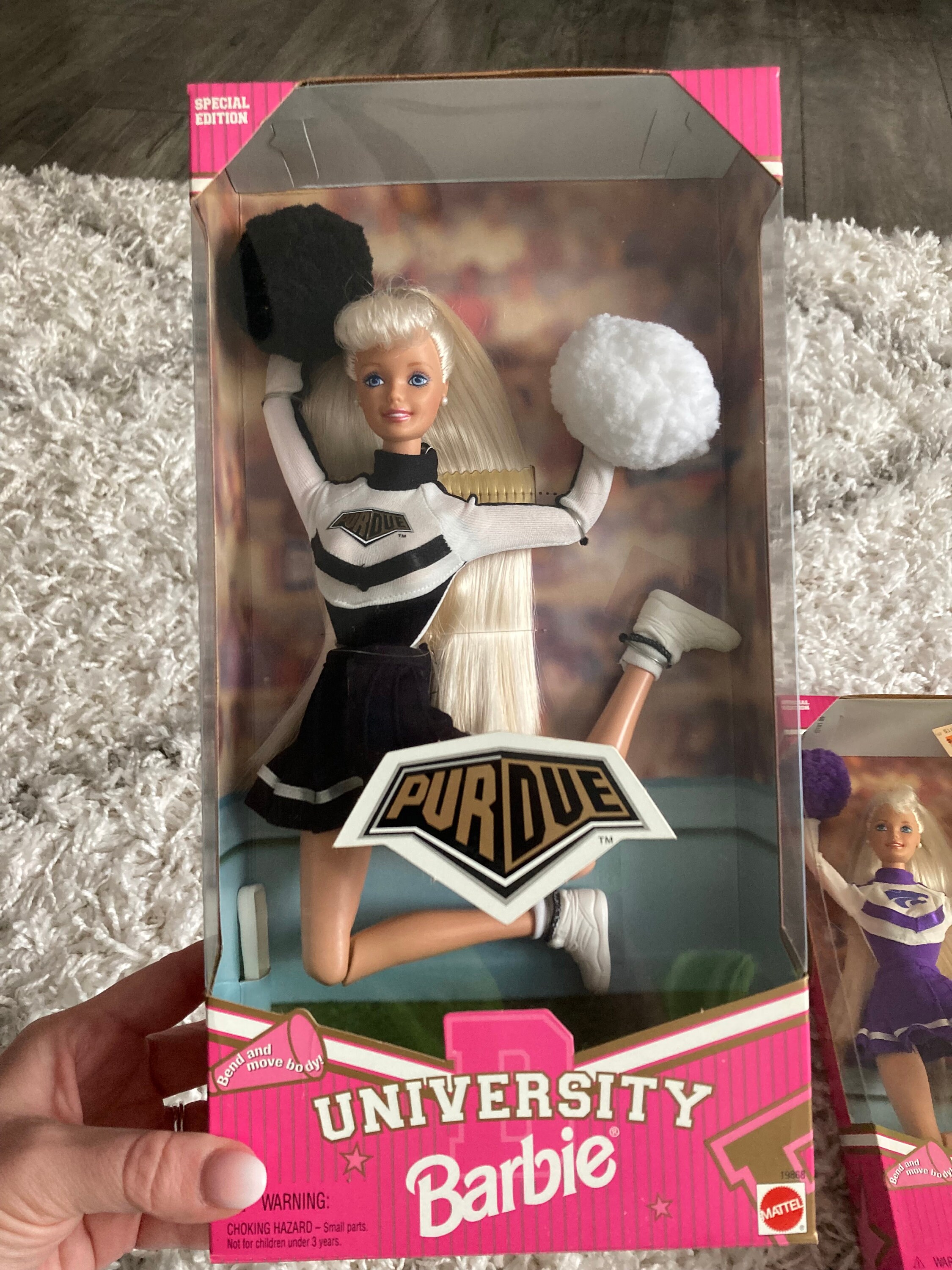 Vintage University of Purdue Barbie 1996 Cheerleader Barbie New