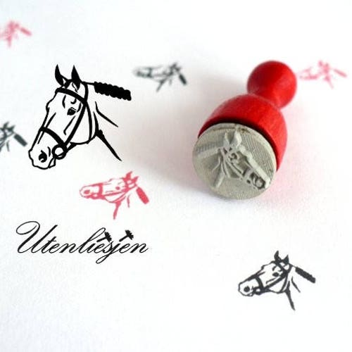 Stamp Mini Horse Horse Shoe Rubber Stamp Ø 12 Mm Etsy