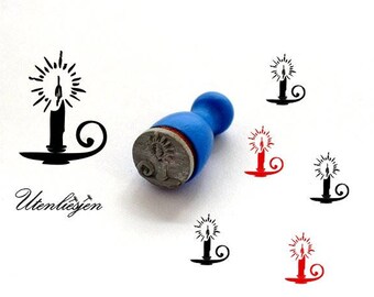 Stamp mini, candle holder, candle, rubber stamp Ø 1,1 cm