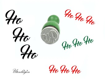 Stamp mini, hohoho, santa claus, christmas, rubber stamp Ø 11 mm