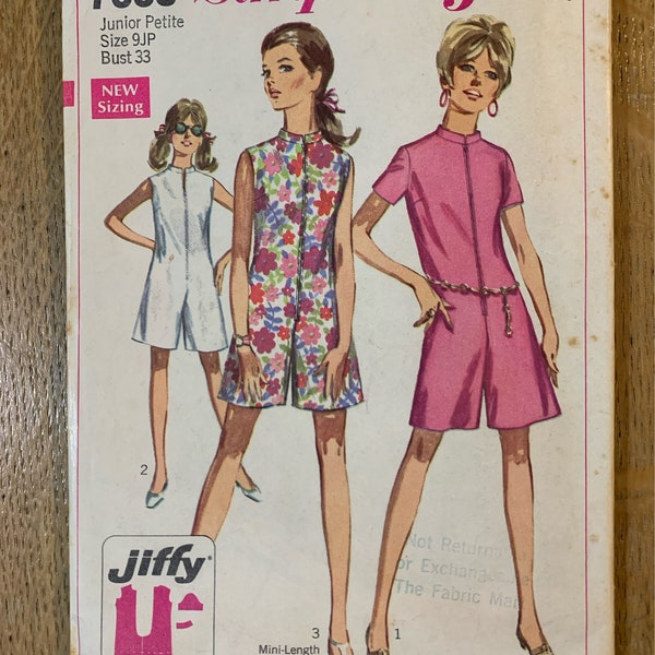 1968 Simplicity Pattern 7660 pantdress pattern size 9