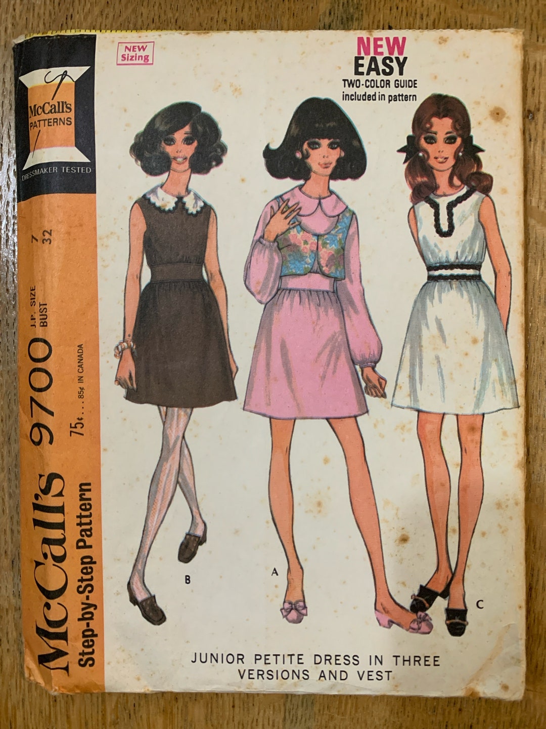 Vintage 1969 Mccall's Pattern 9700 Size 7 Junior Pattern - Etsy