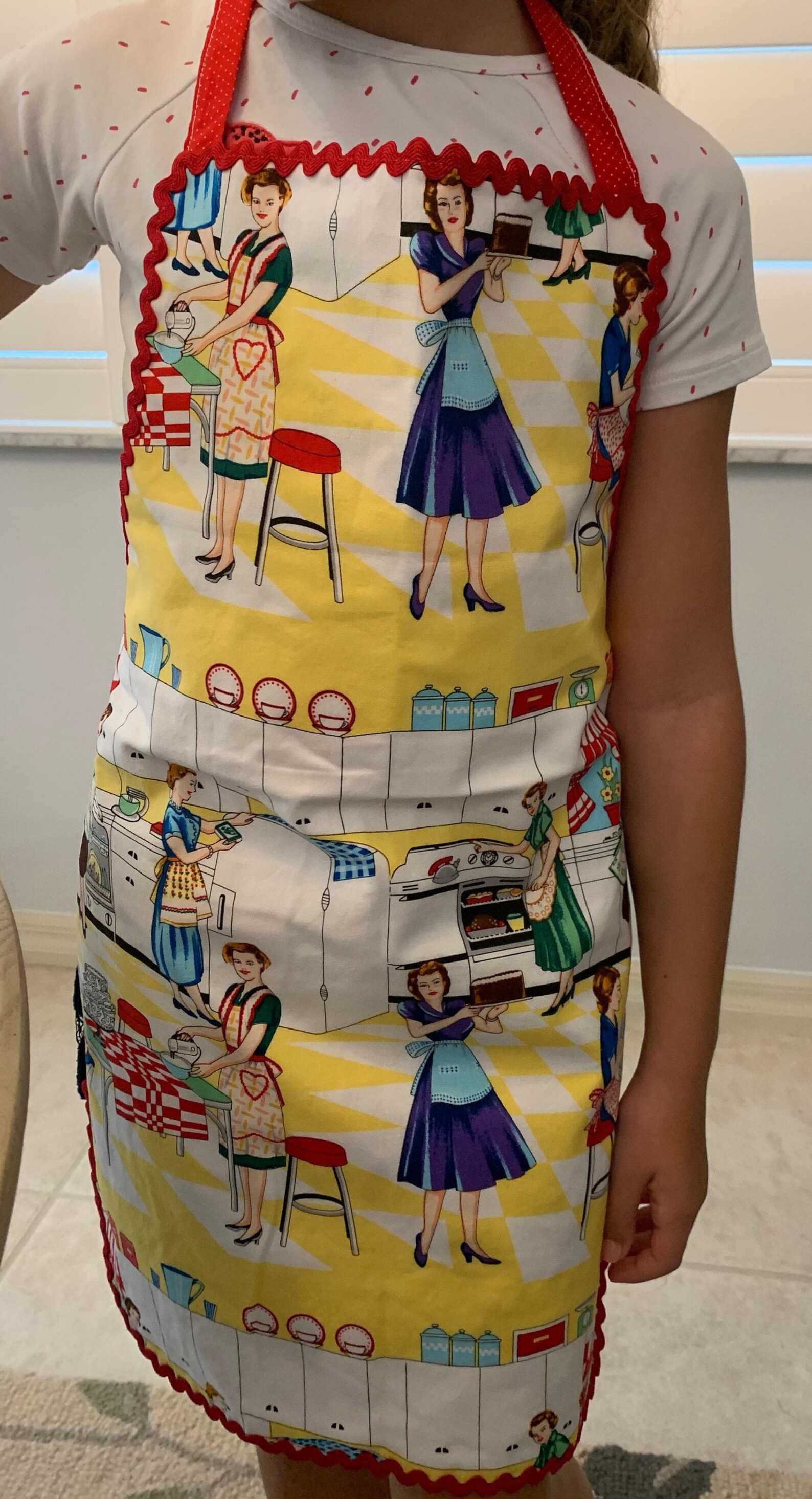 JUNIOR CHEF APRONS Size 712 Children's Apron With Ric Etsy