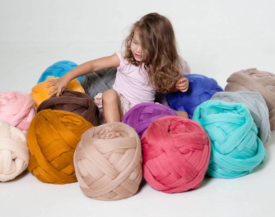 Giant Wool Yarn for Arm Knitting, Knitting Wool, Bulky Wool, Chunky