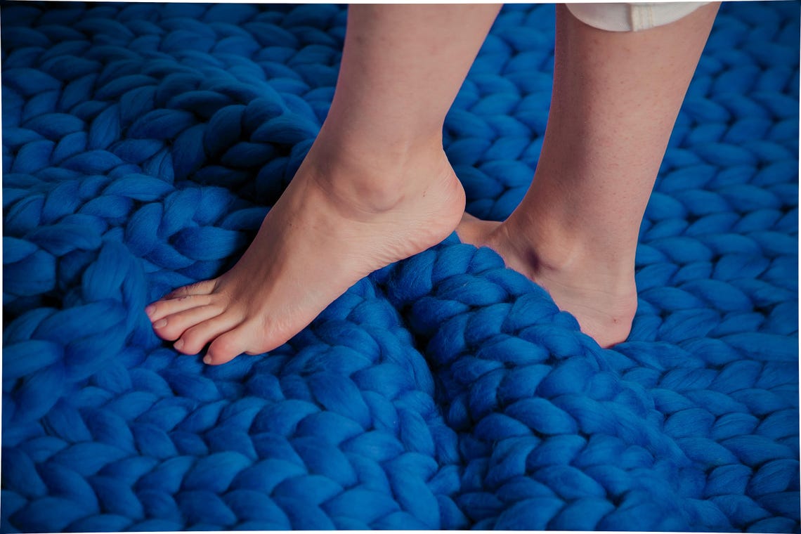 Chunky Yarn Throw Blanket for Home Decor Merino Wool Blanket Etsy