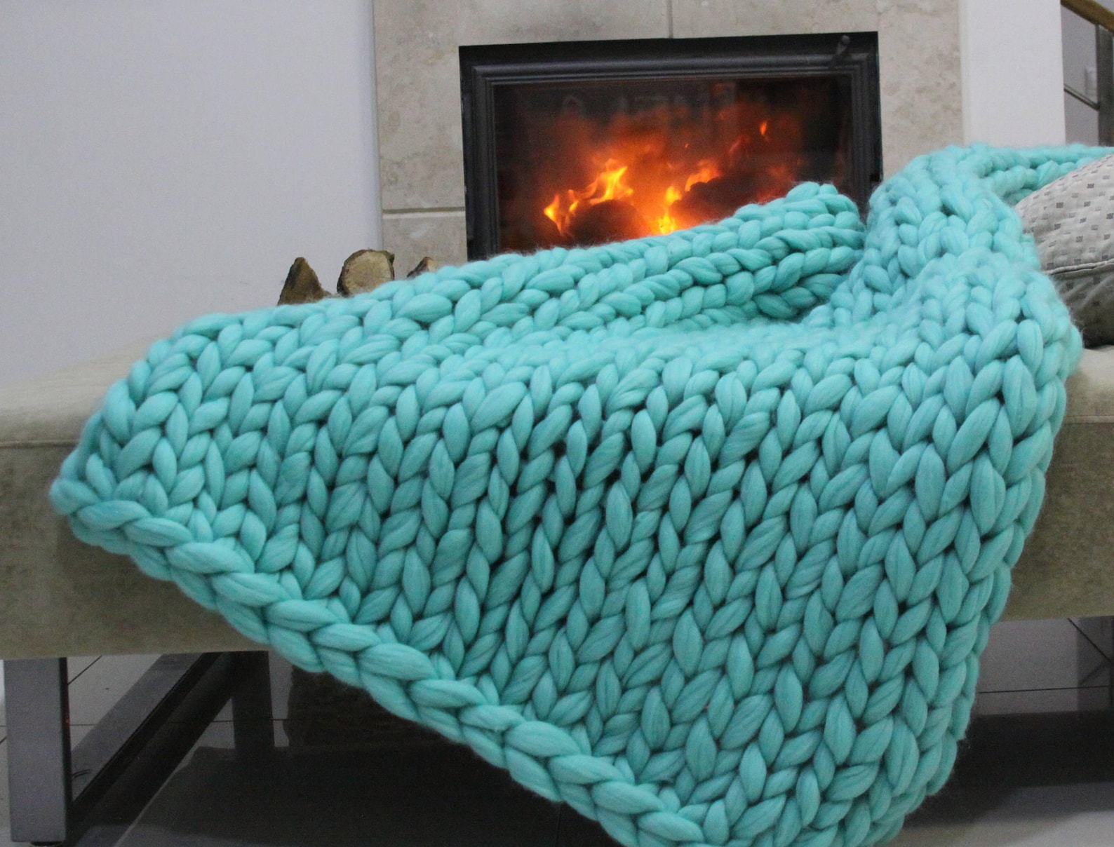 Chunky Merino Wool Yarn for Arm Knitting Bulky Yarn Mega Etsy