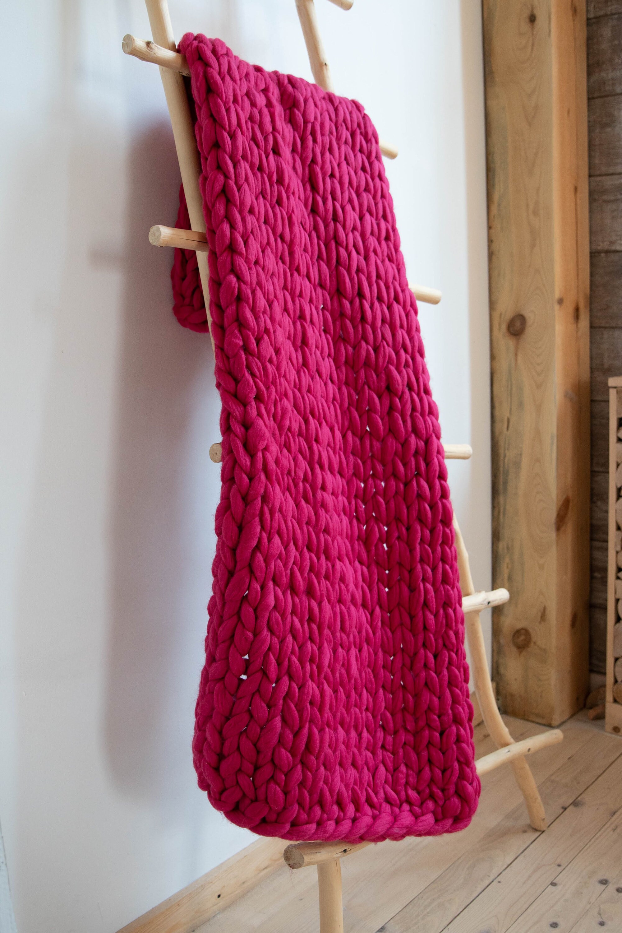 Chunky Throw Bulky Blanket 100 Merino Wool Giant Blanket Etsy