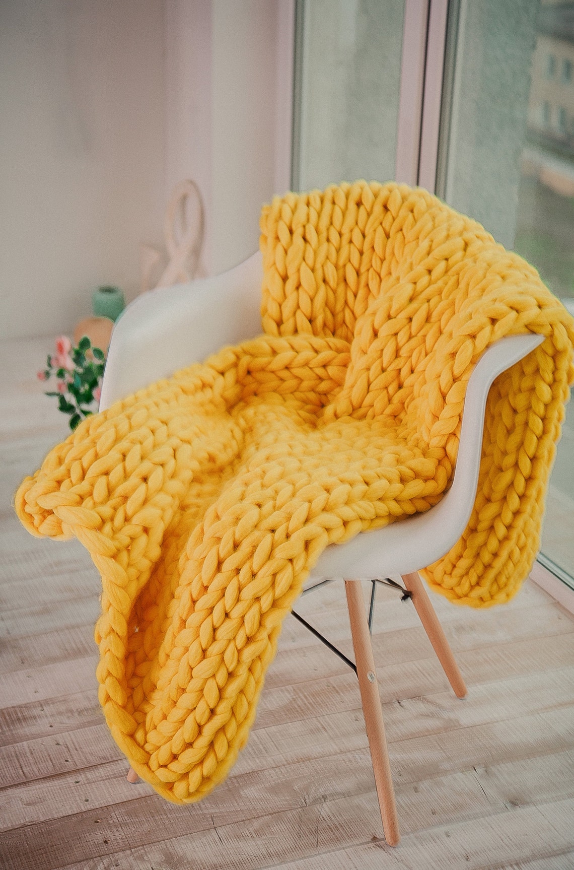 Chunky knit blanket Handmade blanket Giant wool blanket Chunky Etsy