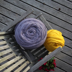 Super chunky Knitting wool yarn. Chunky Merino Wool Yarn. Merino Super Bulky Yarn Yarn. Extreme Knitting. Huge yarn. Crochet. Weaving. Knit image 10