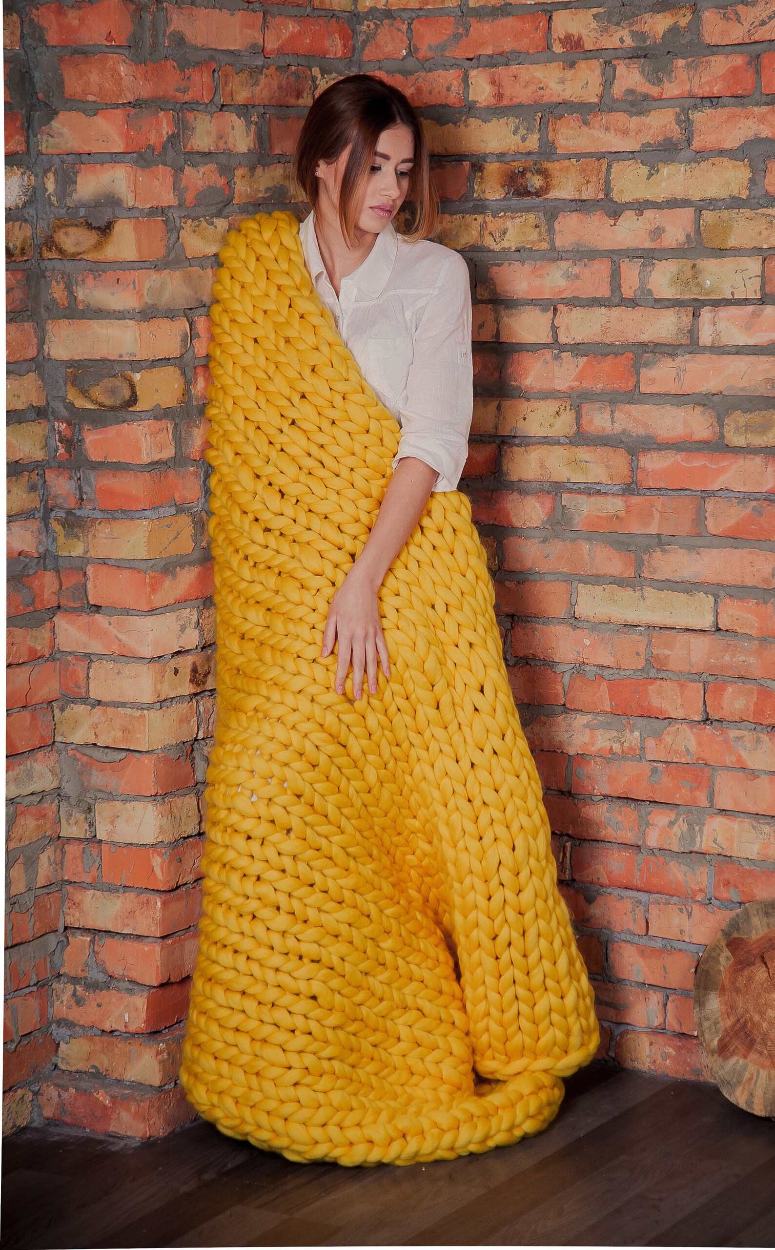 Chunky Knit Blanket Handmade Blanket Giant Wool Blanket Chunky Etsy