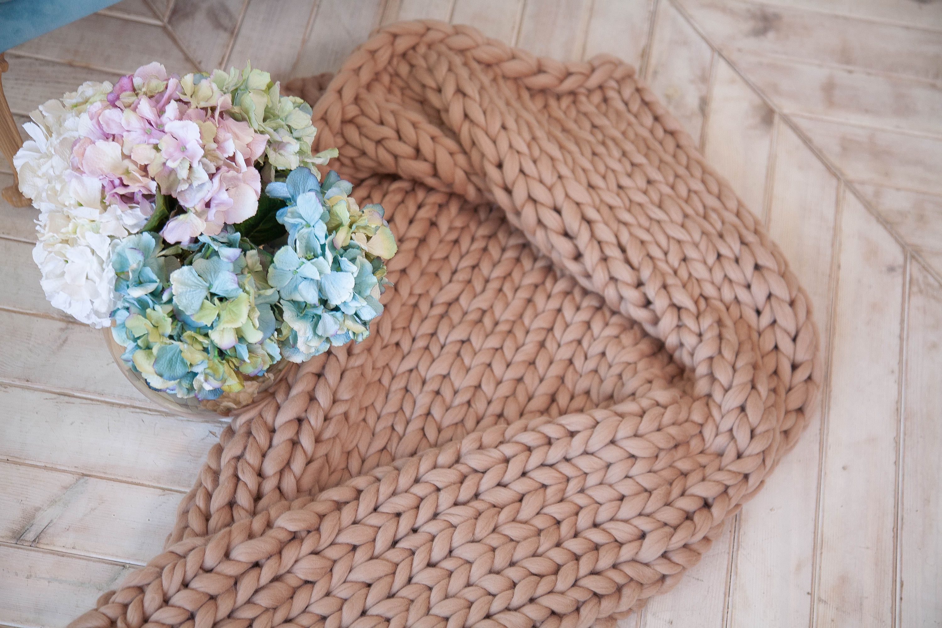 Chunky Knit blanket Handmade Gifts Wool blanket Knitted Etsy