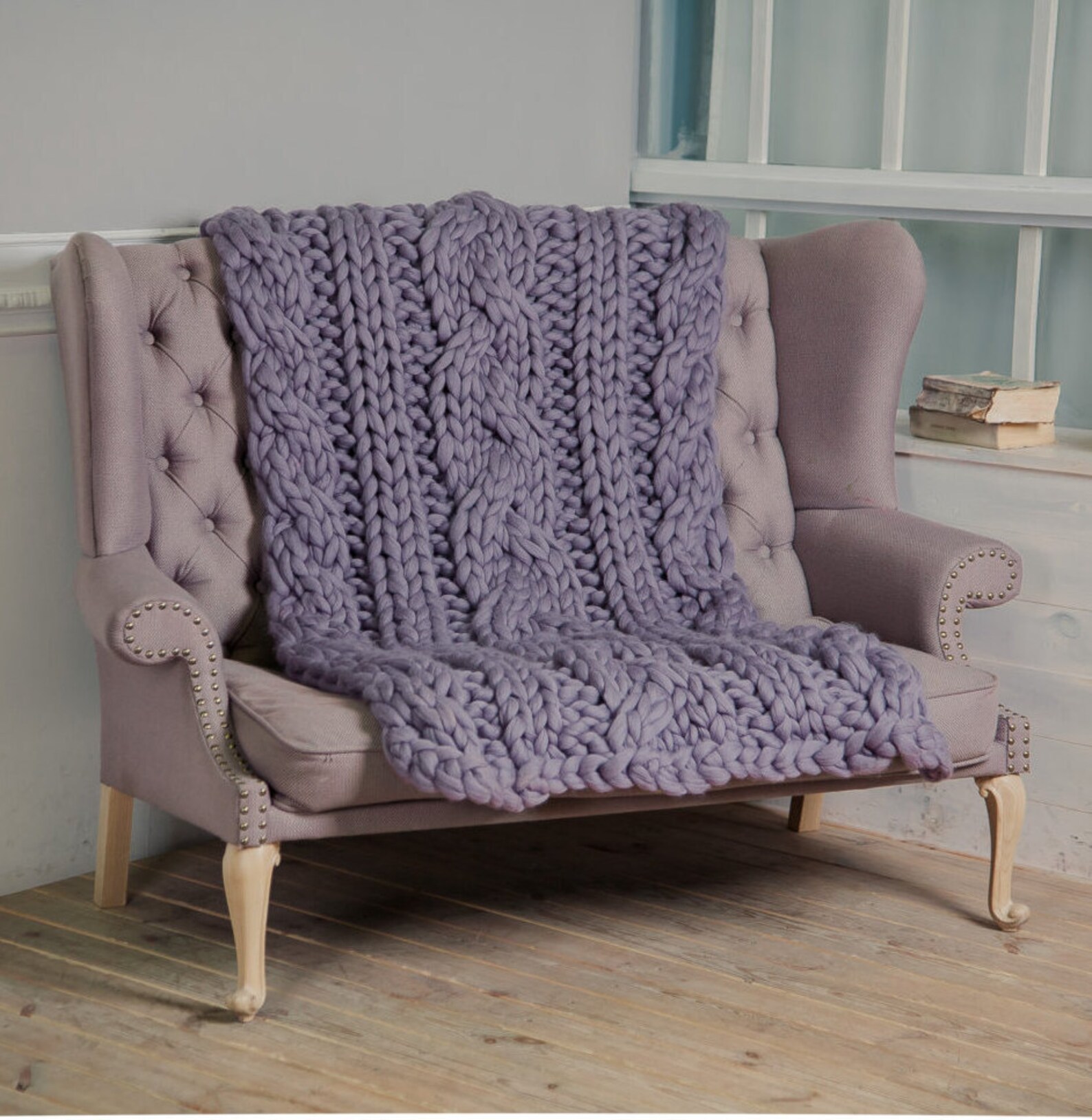 Cable Chunky Knit Blanket Wedding gift Home Decor Anniversary Etsy