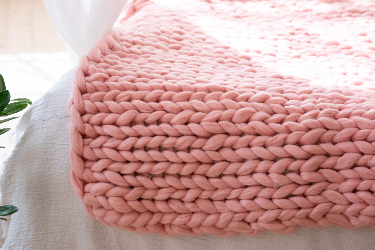 Chunky knitted blanket throw Giant afghan blanket Wool Giant Etsy