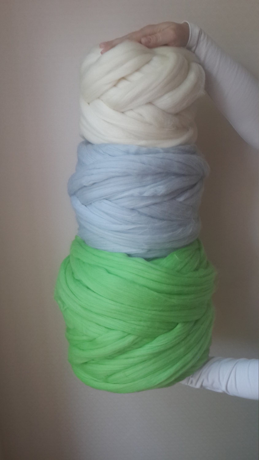 Chunky Merino Wool Roving. Arm Knitting. Merino Giant Yarn. Etsy