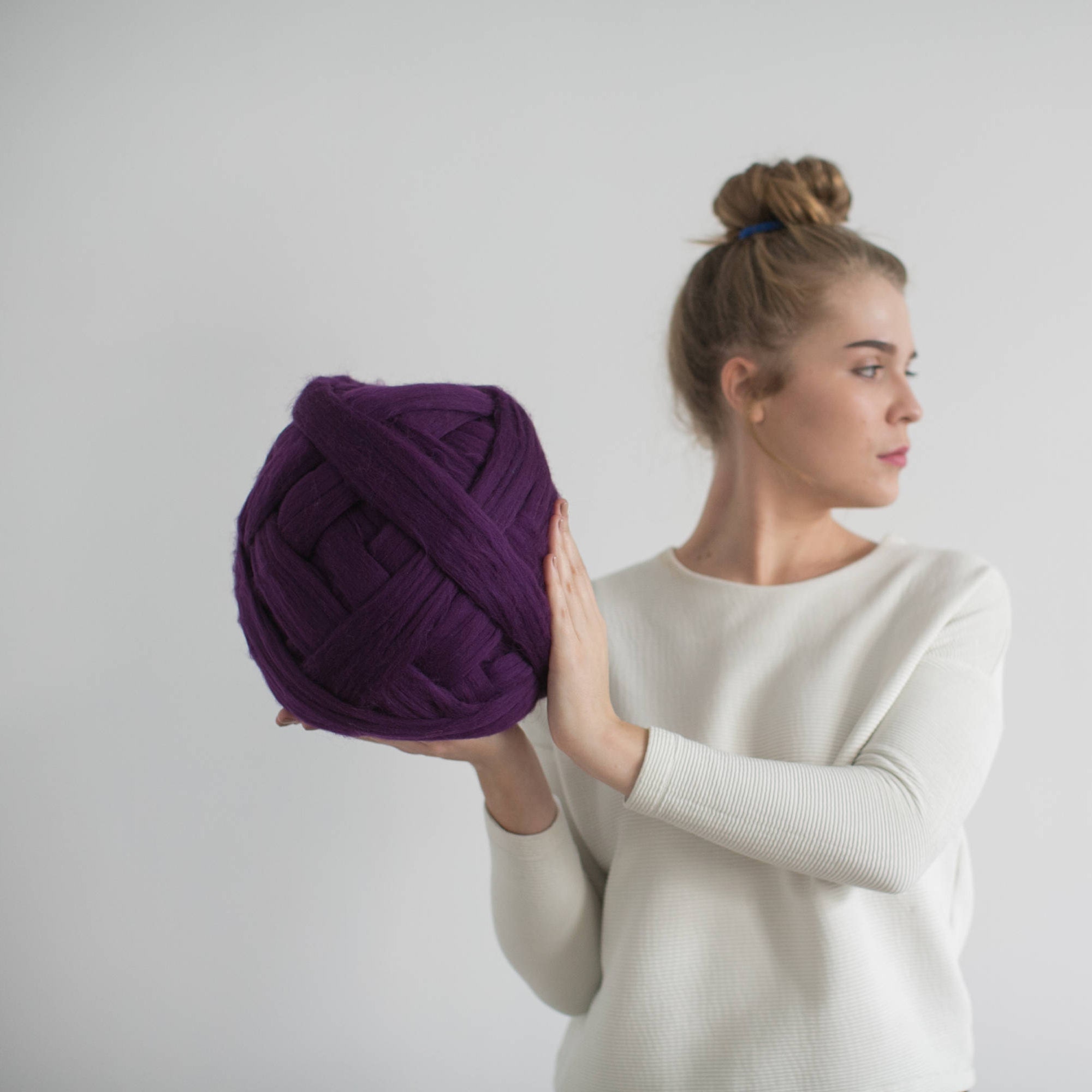 Chunky Yarn for Arm Knitting 100 Merino Wool Chunky knit Etsy