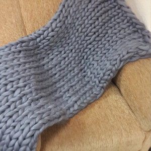 Chunky Knit blanket, Wool knit blanket, Knitted blanket, Chunky blanket, Knit Throw Blanket, super bulky yarn blanket, Bulky Gift image 2