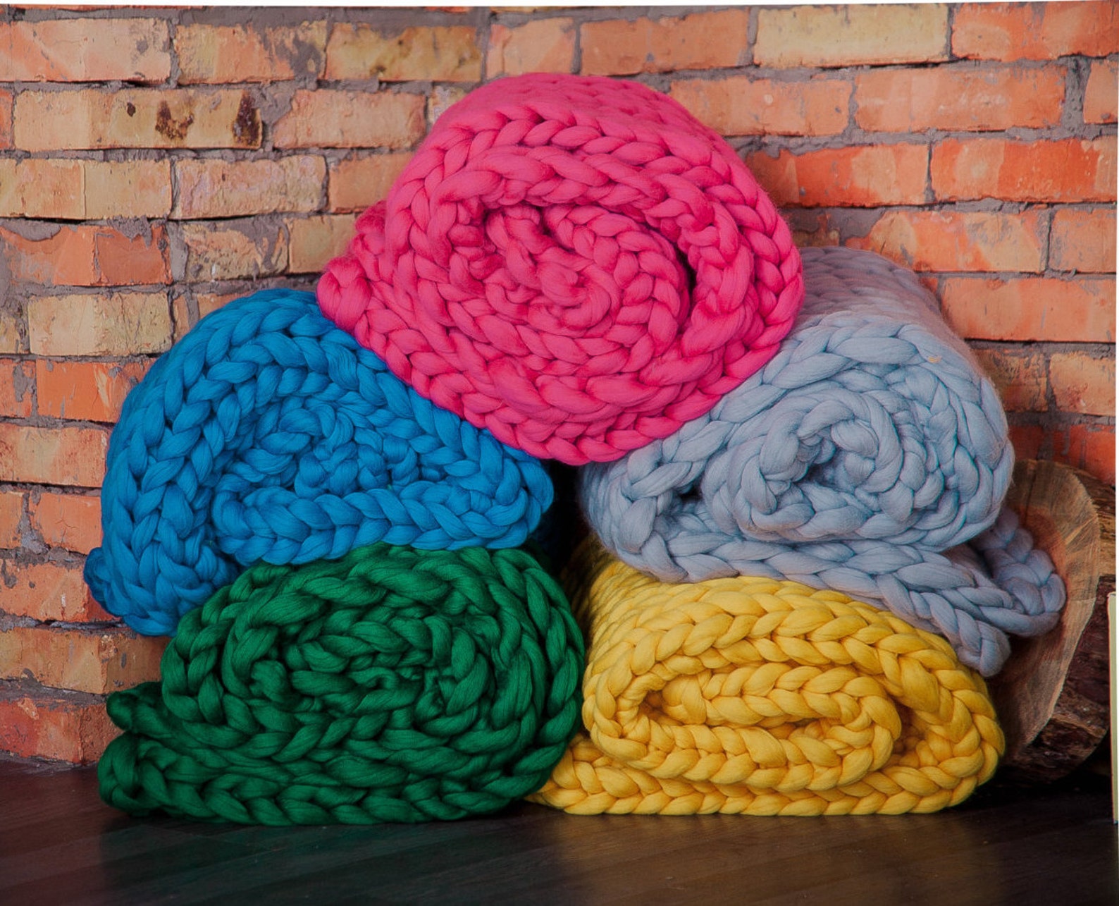 Chunky Knit Blanket Wedding gift Knitted Throw Home Decor Etsy