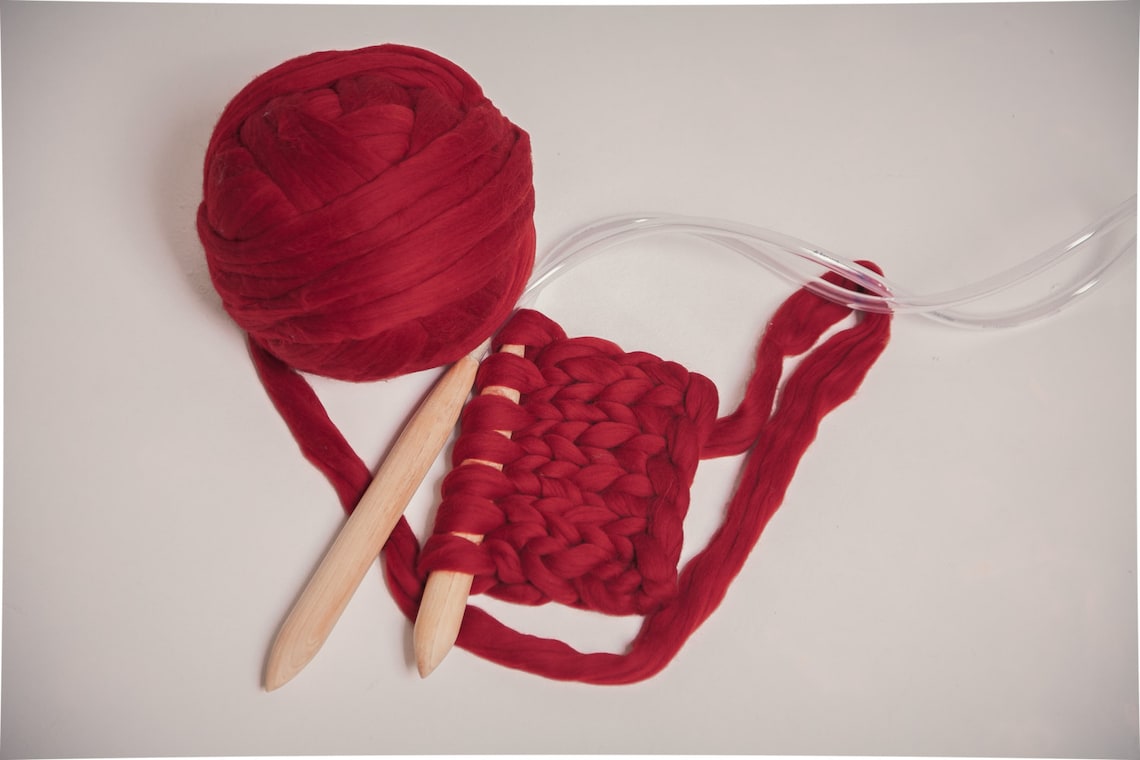 Giant knitting needles with silicon tube 1.4 inch in diameter Etsy