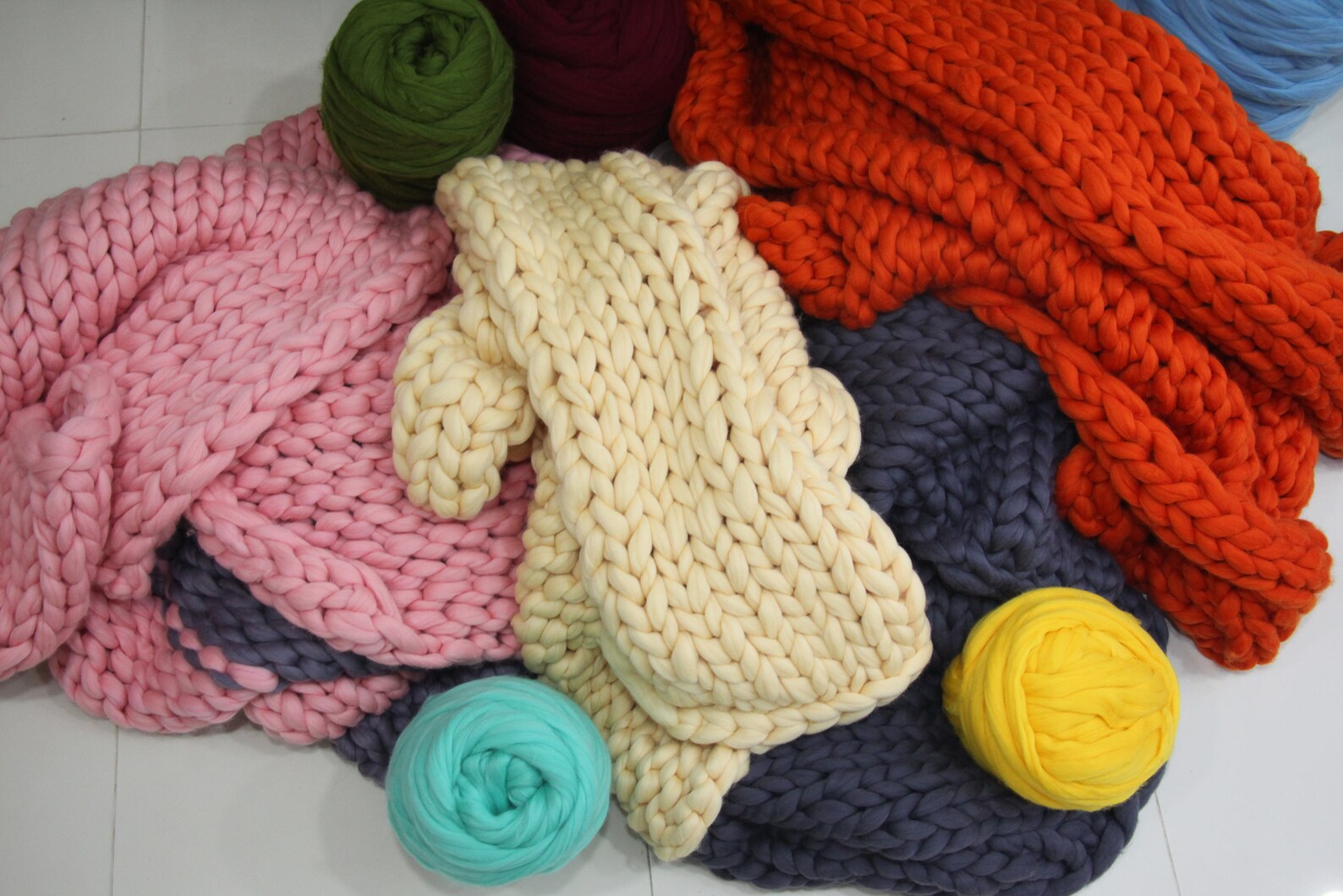 Super Chunky 100 Wool 23 Microns. Giant Yarn of Knitting Etsy