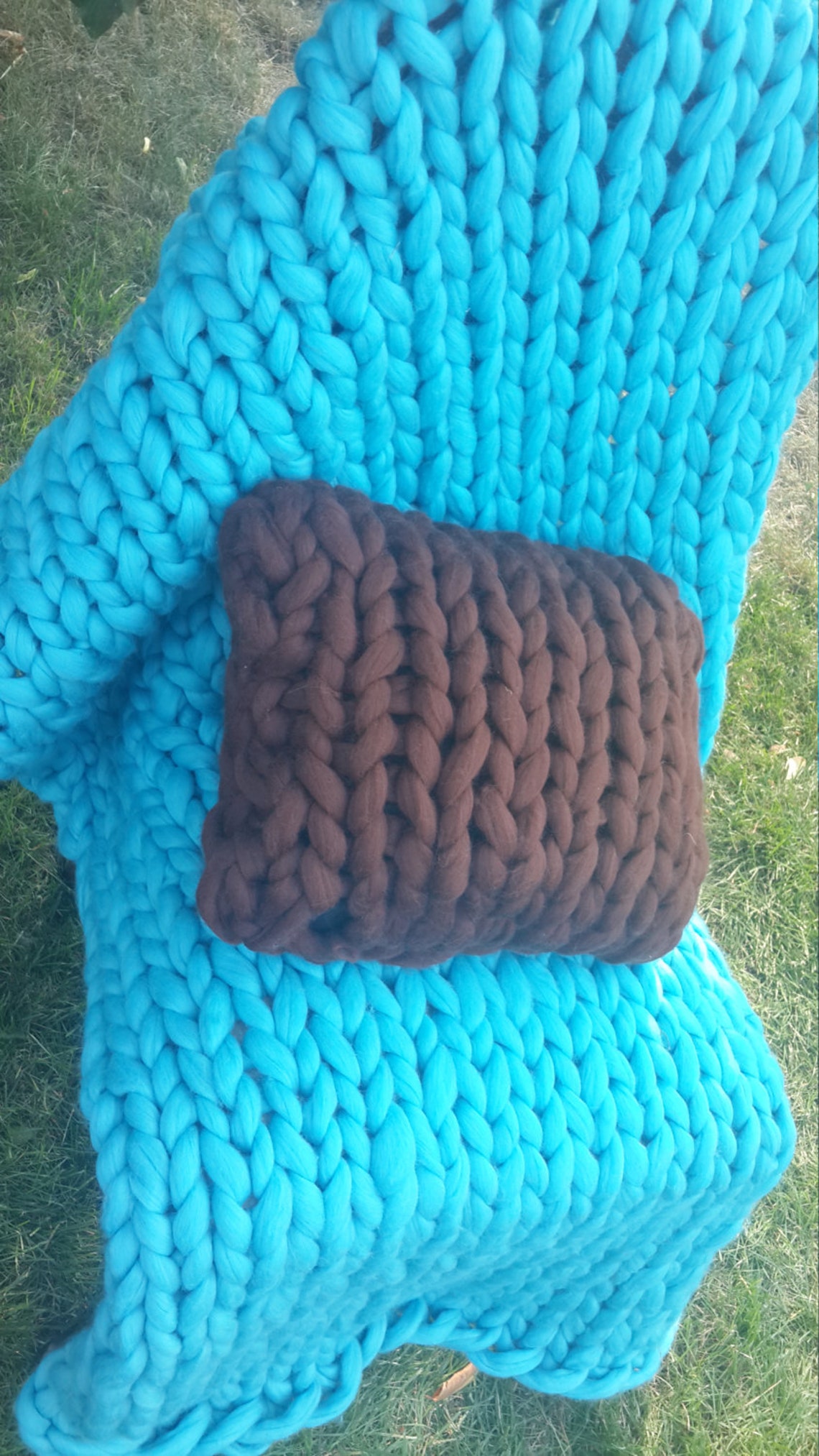 Chunky Knit Pillow Wool Knit Pillow Cozy Pillow Chunky Yarn Etsy