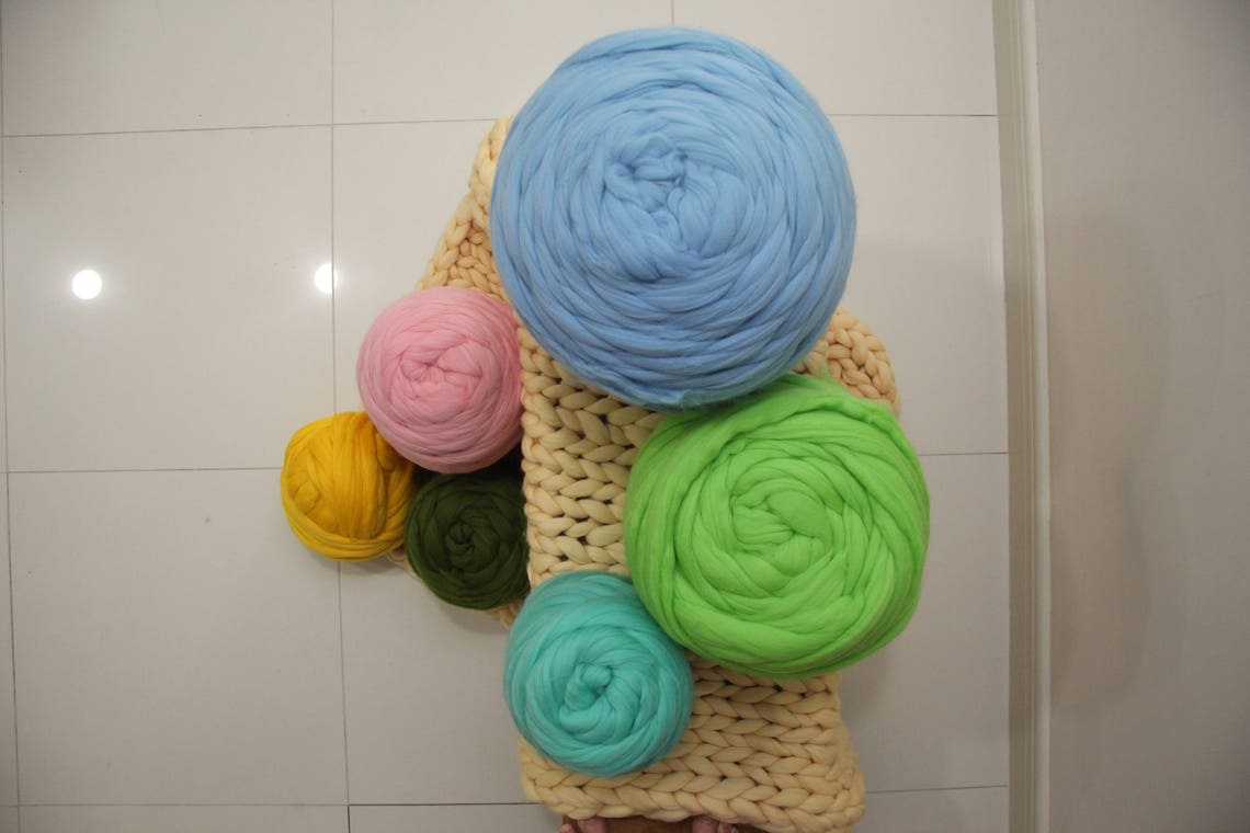 Chunky Knit Wool Extreme Knitting Super Bulky Yarn Chunky Yarn Etsy