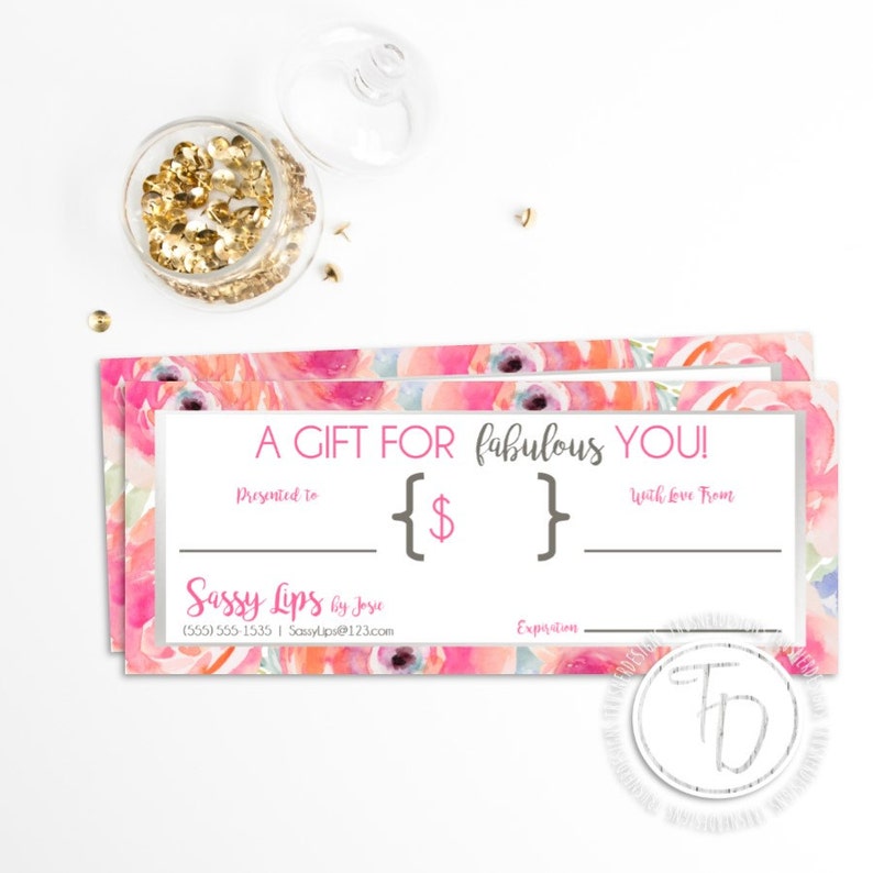 LipSense Certificate Printable SeneGence Gift Certificate Etsy