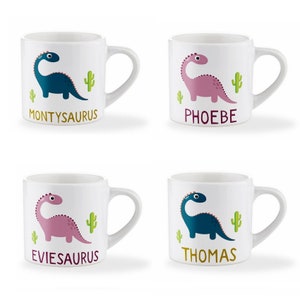 Children&#39;s Kid&#39;s Personalised Dinosaur Name Ceramic Mug | Birthday Present | Christmas Gift | Get Well Gift | Stocking Filler | Cup |
