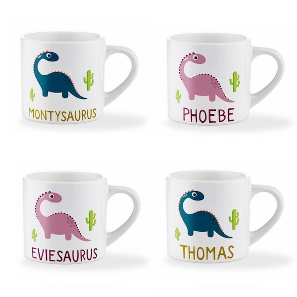 Children's Kid's Personalised Dinosaur Name Ceramic Mug | Birthday Present | Christmas Gift | Get Well Gift | Stocking Filler | Cup |