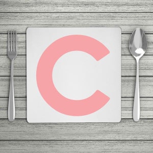 Bold Personalised Initial Placemat (Complimentary Mix & Match Colours) | Customise With Letters, Numbers or Symbol | Unique Gift or Present