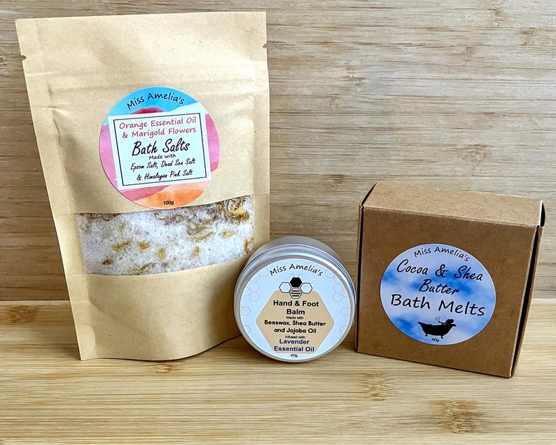 Spa Gift Box / Birthday Gift for Her / Bath Salts Gift Box / Hand Care