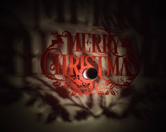 Apply Merry Christmas Merry Christmas with shade effect