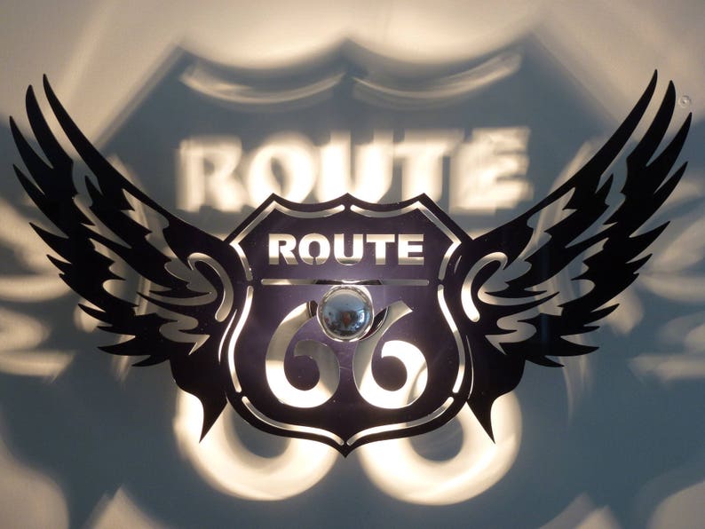 Applique noir Route 66 ombres portées image 2