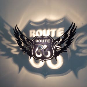 Applique noir Route 66 ombres portées image 1