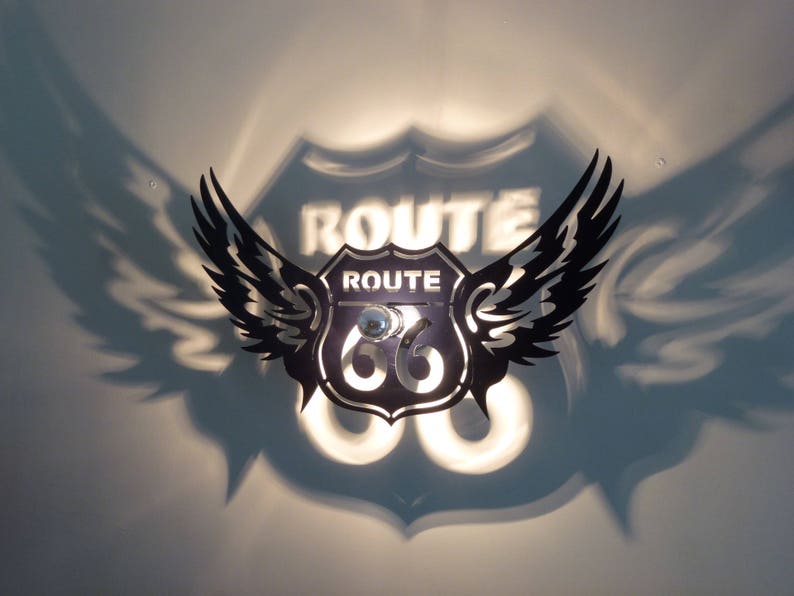 Applique noir Route 66 ombres portées image 1