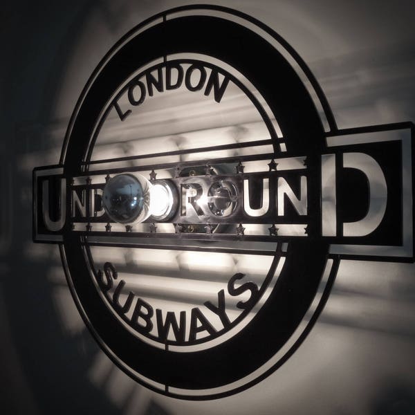 Luminaire design applique panneau UNDERGROUND Londres