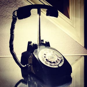 Vintage Rotary Desk Phone Telephone LED lamp