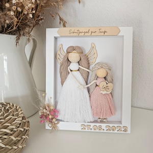 Personalized guardian angel for baptism, girl, macrame doll, gift