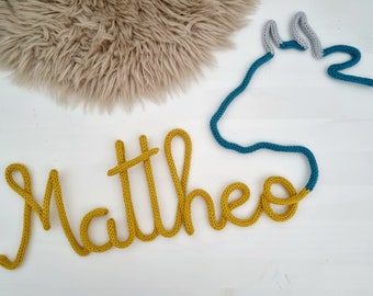 Cow lettering, door sign, wall decoration, name tag, gift, baptism, birthday