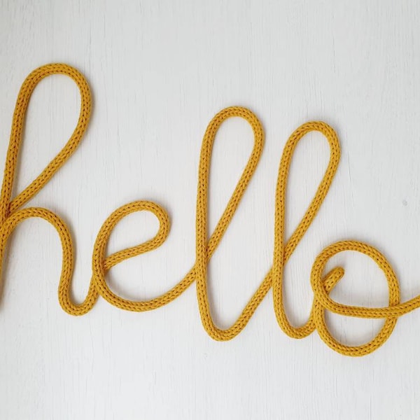 Großer Hello Schriftzug aus Draht, Hochzeit, Fotowand, Wanddeko