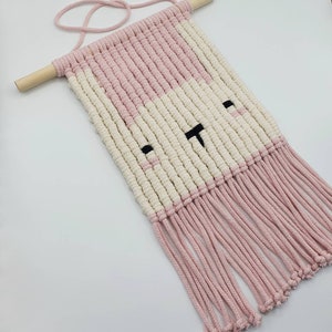 ROSIE the rabbit, macrame, wall decoration, tapestry, children's room