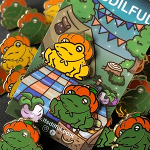 Kürbis Frosch - Enamel Pin, Kürbis Pin, Frosch Hard Enamel Pin, Frosch Pin, Niedliche Frosch Pin, Toad Pin, Frosch Emaille Pin, Spooky Pin