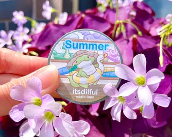 A Salamander Summer - Washi Tape -Salamander Washi Tape, Lizard Washi, Gecko Washi Tape, Garden Washi Tape, Gecko, Salamander,lizard,reptile