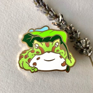 Gehörnter Frosch Emaille Pin - Frosch - Toad, Emaille Pin, Frosch Hard Enamel Pin, Frosch Pin, Gehörnter Frosch, Toad Pin, Toad Pin, Frosch Emaille Pin, Süßer Frosch